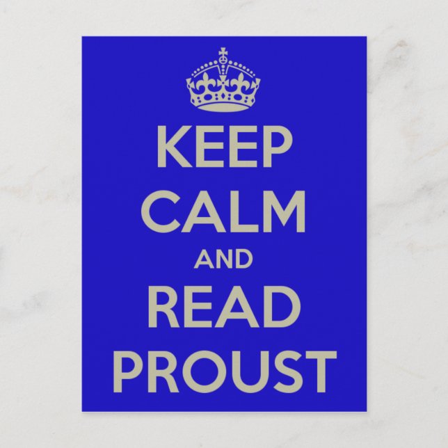 Keep Calm Proust Postcard (Front)