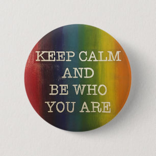Keep Calm Rainbow Pride 6 Cm Round Badge