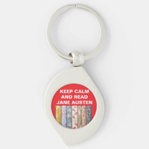 Keep Calm, Read Jane Austen Key Ring