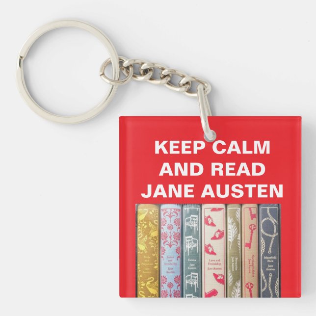 Keep Calm, Read Jane Austen Key Ring (Front)