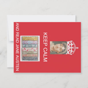 Keep Calm, Read Jane Austen Postcard