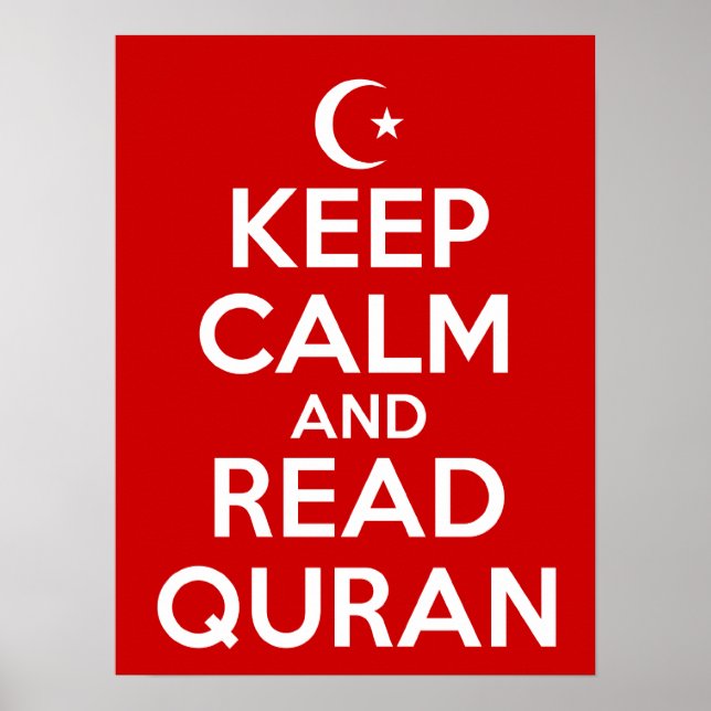 Keep Calm Read Quran Poster (Front)