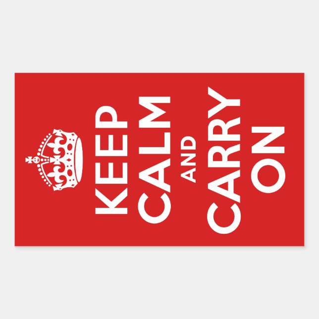 Keep Calm Rectangle Sticker (Front)