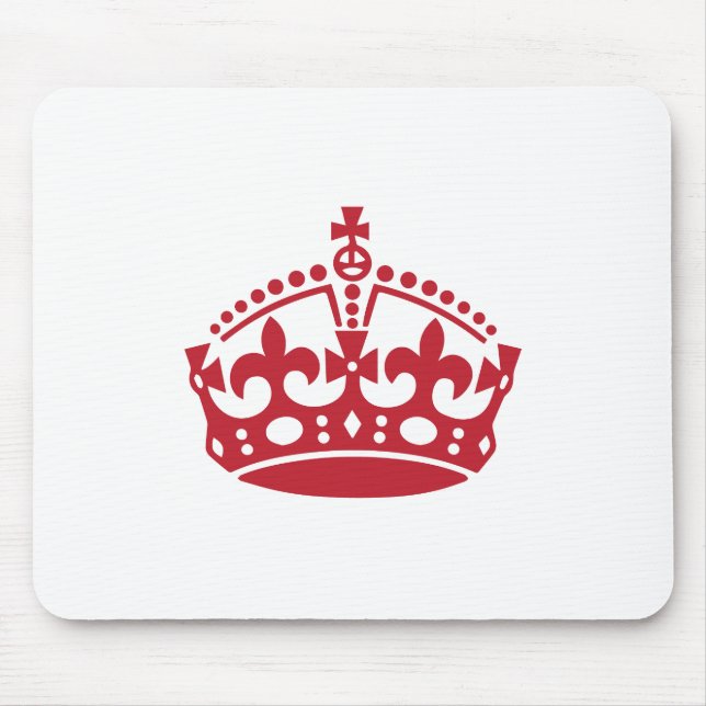 Keep calm red victory crown mouse mat (Front)