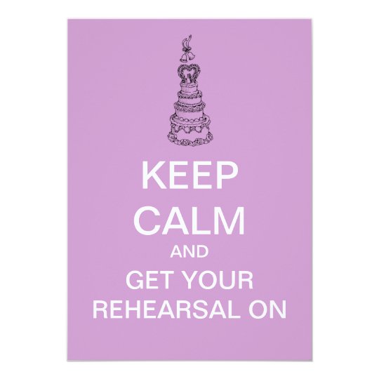 Keep Calm Rehearsal Dinner Invitation