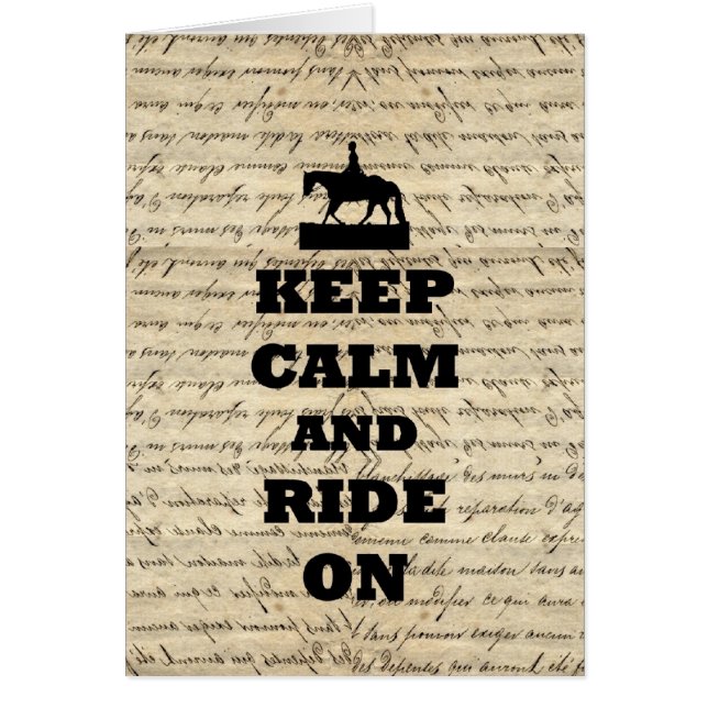 Keep calm & ride on (Front)