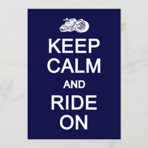 Keep Calm & Ride On invite / card, customize