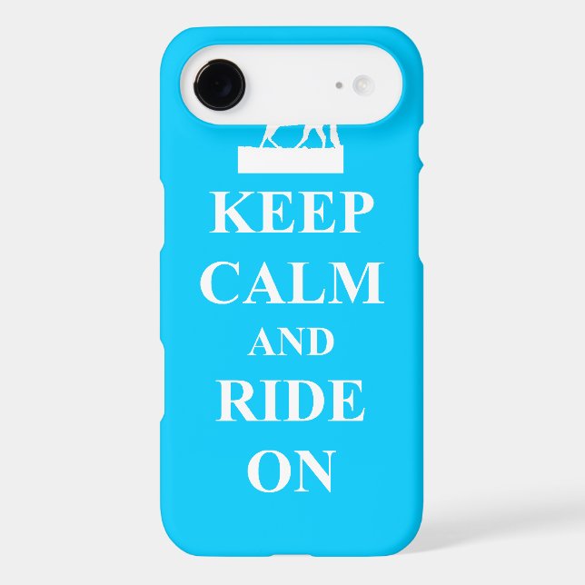 Keep calm & ride on (light blue) Case-Mate iPhone case (Back)