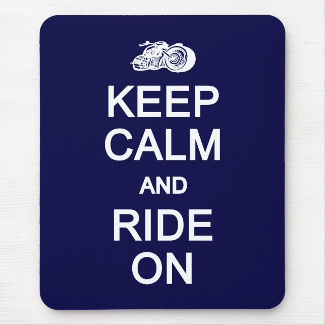 Keep Calm & Ride On mousepad (Front)