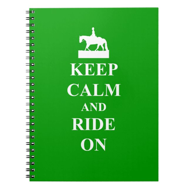 Keep calm & ride on notebook (Front)