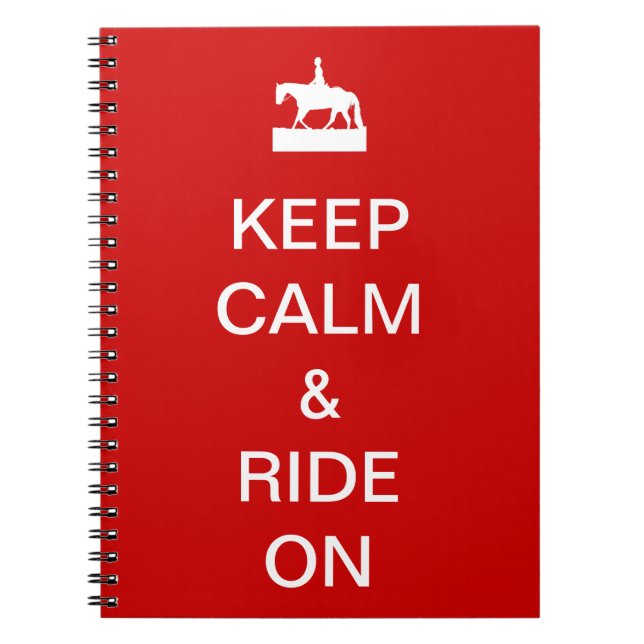 Keep calm & ride on notebook (Front)