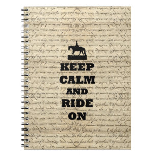 Keep calm & ride on notebook