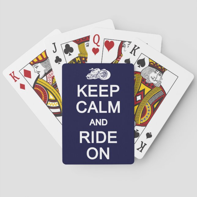 Keep Calm & ride On playing cards (Back)
