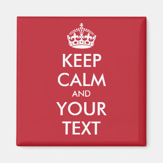 Keep Calm Round Magnet - personalised text