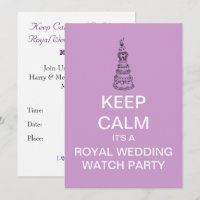 KEEP CALM Royal Wedding Watch Party Invitation