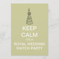 KEEP CALM Royal Wedding Watch Party Invite (Mod)