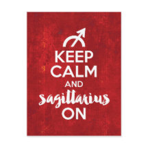 Keep Calm Sagittarius On Birthday Red