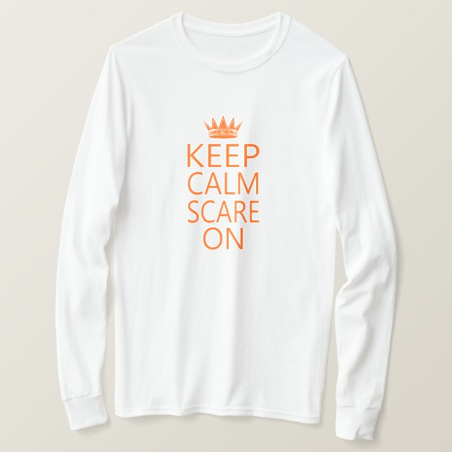 Keep Calm Scare On Crown Unisex Tee (Design Front)