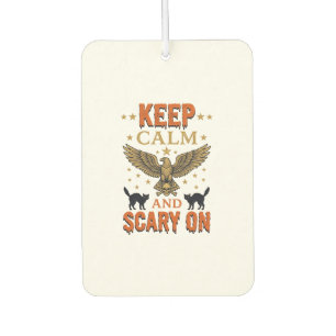 Keep Calm Scary On Vintage Halloween Vector Design Car Air Freshener