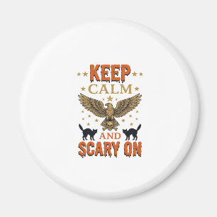 Keep Calm Scary On Vintage Halloween Vector Design Magnet