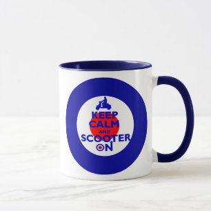 Keep Calm Scooter on Mod target Mug