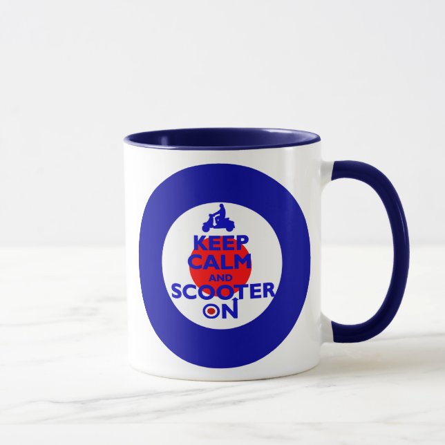 Keep Calm Scooter on Mod target Mug (Right)