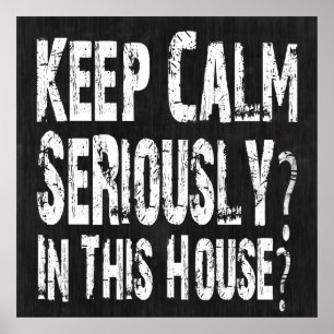 Keep Calm, Seriously? Poster
