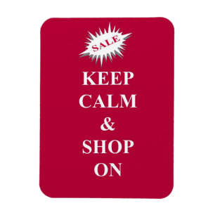 keep calm & shop on magnet