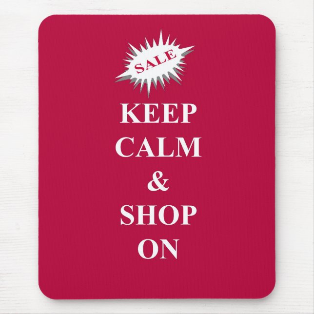keep calm & shop on mouse mat (Front)