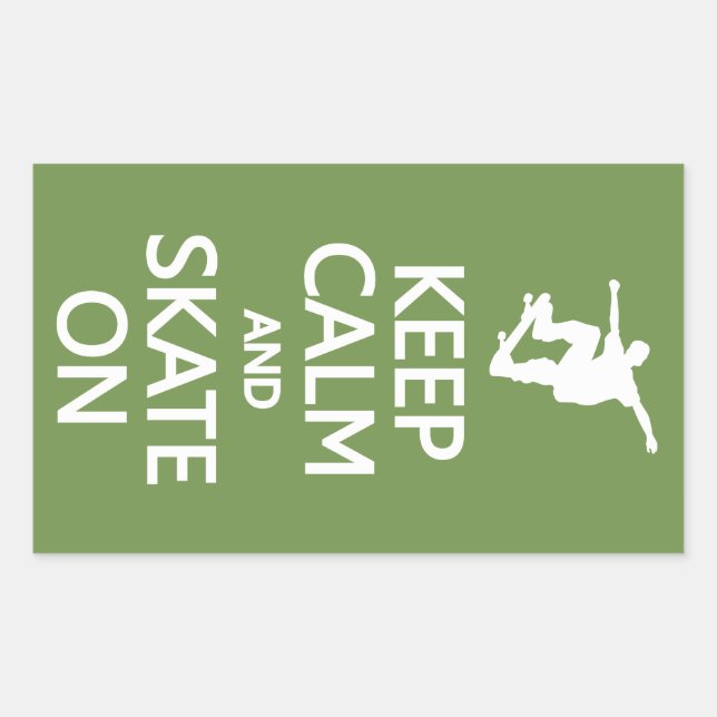 Keep Calm & Skate On custom colour stickers (Front)