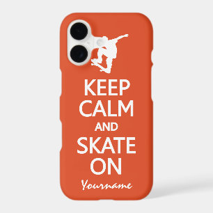 Keep Calm & Skate On custom name & colour cases