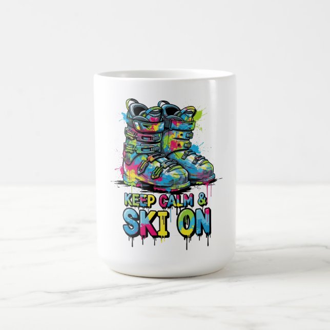 Keep Calm & Ski On Coffee Mug (Center)