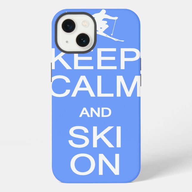 Keep Calm & Ski On custom cases (Back)