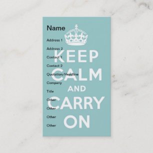 Keep Calm Sky Blue Business Card