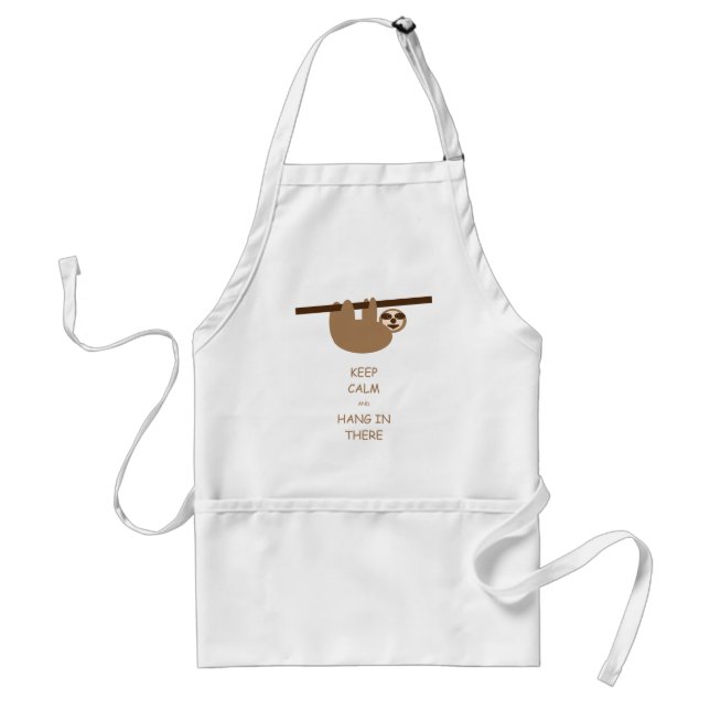 Keep Calm Sloth Apron (Front)