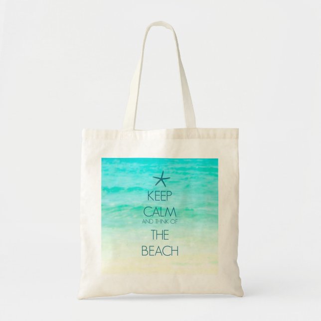 Keep Calm Small Beach Bag (Front)