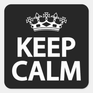 Keep calm square sticker