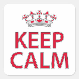 Keep calm square sticker