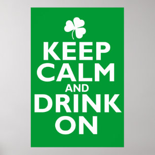 Keep Calm St Patricks Day Humour Poster