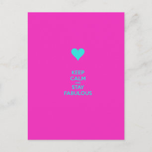 Keep Calm & Stay Fabulous Postcard