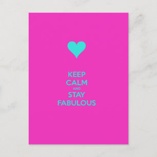 Keep Calm & Stay Fabulous Postcard