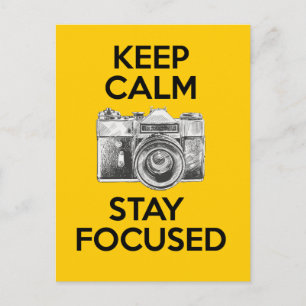 Keep Calm Stay Focused Postcard