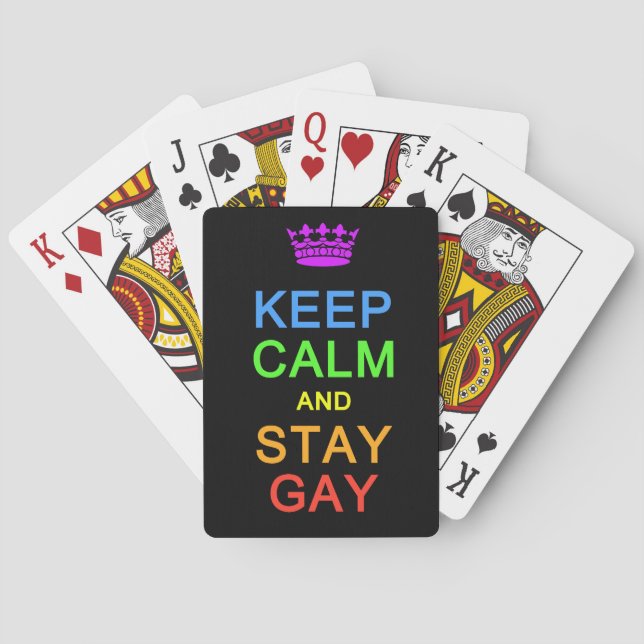 Keep Calm & Stay Gay playing cards (Back)
