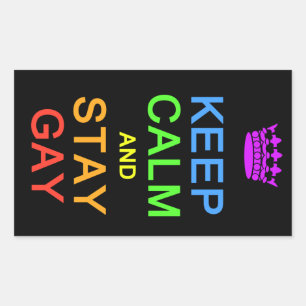 Keep Calm & Stay Gay stickers