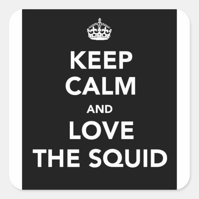 KEEP CALM STICKER - BLACK (Front)