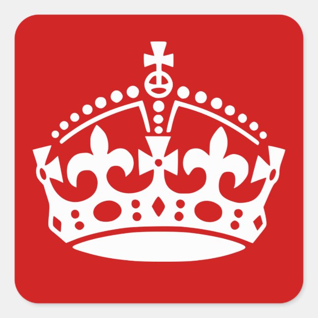 Keep calm stickers with crown icon (Front)