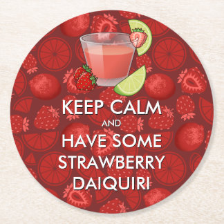 Keep Calm - Strawberry Daiquiri Paper Coaster