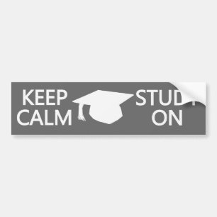Keep Calm & Study On custom bumpersticker Bumper Sticker