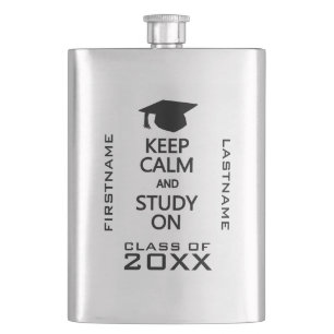 Keep Calm & Study On custom flask