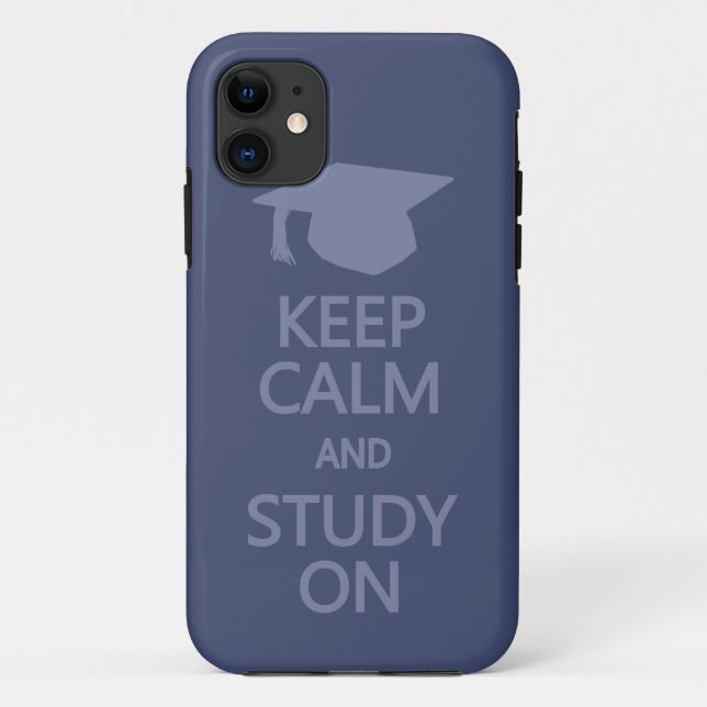 Keep Calm & Study On custom iPhone case (Back)